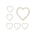 6 cm / 6 ks Hearts Ring Base pre Scrabki Catcher