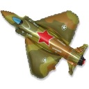 fóliový balón MILITARY FIGHTER lietadlo F16 camo zelená