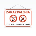 Laminovaný nápis A5 ZÁKAZ FAJČENIA A E-