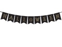 Halloweenska bannerová girlanda - čierna, 20 x 175 cm