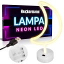 NEÓNOVÁ LED MESAČNÁ LAMPA S 3xAA USB STOJANOM