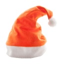 MIKULÁŠSKA ČIAPKA S BAMBUĽKOU Vianočná ORANŽOVÁ Santa Claus