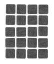 Samolepiace plstené podložky, sivá (sada 20 ks) 20x20mm