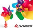 FAREBNÝ VETERNÝ MLÝN BICYKEL KOLÍK RIADITEĽ KROSS RAINBOW HRAČKA
