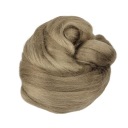 SVETLOHNEDÁ česaná viskózová látka na vlasy, na plstenie, vlna 50g BLOND MYSI