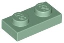 Lego New Sand Green Plate 1 x 2 3023