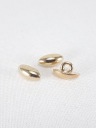 Zlatý kovový gombík 5x11mm slza, 2ks