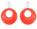 CLIPS náušnice NEON ORANGE DISCO outfit 70. a 80. roky 20. storočia