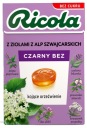 Ricola bylinkové cukríky čierna baza proti kašľu hrdla bez cukru 27,5g