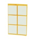 Protišmykové podložky fi 30x30 biele - 6 ks