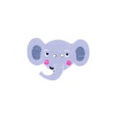 Gombík ELEPHANT, drevený scrapbooking, 30x19mm 2546
