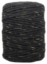 Macrame Cord bavlna zlatá niť čierna ekologická 100m 3mm