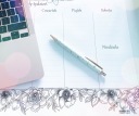A3 stolový plánovač s kvetmi, magnetický organizér, zápisník