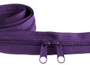 Špirálová páska na zips 5 mm zips na meter FIALOVÁ 1 meter + 2 zipsy