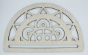 Ozdobný drevený polo-MANDALA prsteň 25x13,5cm 4mm!