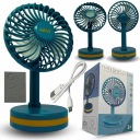 VÝKONNÝ VENTILÁTOR STOLNÝ VENTILÁTOR STOJACÍ USB MINI MODRÁ