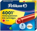 Pelikan NÁPLŇKY NA PERÁ KRÁTKE ČERVENÉ