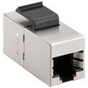 Keystone RJ45 CAT 6 STP konektor, tienený, 2x RJ45