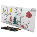 Vyfarbovací peračník pre školákov CHRISTMAS CLAUS prázdniny