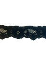 ŠTÝLOVÁ OZDOBNÁ ČIPKA 3,5CM, ELASTICKÁ, ČIERNA