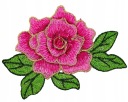 Nášivka FLOWER rose pink APLIKÁCIA veľký kvet