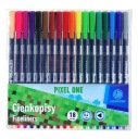 Trojuholníkové jemné linky 0,4 mm 18 farieb Pixele Astra