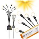 SOLÁRNE ZÁHRADNÉ LAMPY GULE 6XLED GULE NA POHON SOLÁRNEJ LAMPY 1ks