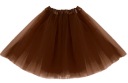 Tylová tutu sukňa pre dievčatá, HNEDÝ OUTFIT, 30 CM, karneval