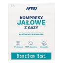 Sterilné gázové obklady 9 cm x 9 cm APTEO 5 kusov