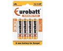 Alkalické batérie 4 ks paličky EUROBATT R6 LR6 AA
