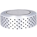 Bodková stuha Saténové stuhy 25mm/22mb Biela