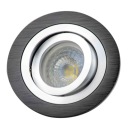 HALEGÉNOVÁ LAMPA ONYX OKRUHÁ ČIERNA STRIEBORNÁ ALU.