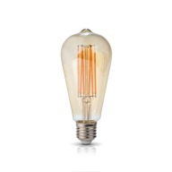 Dekoratívna žiarovka E27 LED FST64 7W teplá loftová