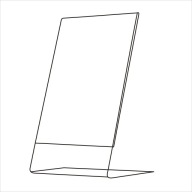 A6 Vertikálny stojan na menu/letáky z plexiskla