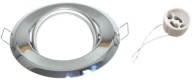 HALOGÉNOVÁ LAMPA, POHYBLIVÉ OČKO CHROM + ZÁSUVKA GU10