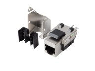 Zásuvka Keystone modulu RJ45-LSA FTP kat.6 90 stupňov