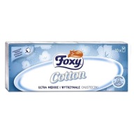 Neparfumované vreckovky Foxy Cotton, 4 vrstvy, 9 ks x 10 bal