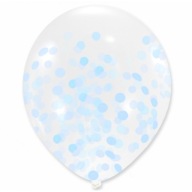 Priehľadné modré konfetové balóniky