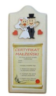 Sobášny list, darček na rozlúčku so slobodou