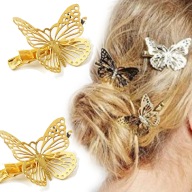 VLASOVÁ ČIAPKA, zlatá prelamovaná bobby pin, BOHO BOTTERFLY