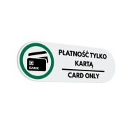 Platba len kartou - nálepka len kartou 5x15