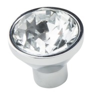 JEDNODUCHÝ nábytkový gombík CRYSTAL KONE CHROME