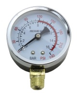 Manometer 0-16 bar pre vzduchový kompresor 60 mm závit M14 GZ 1/4'' 13 mm
