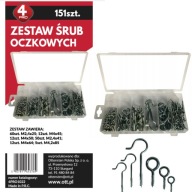 Skrutkovací hák M2-M4 151KS plný polootvorený 25-85mm