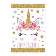 Pozvánky na narodeniny Rainbow Unicorn, 2 ks
