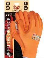 OCHRANNÉ PRACOVNÉ RUKAVICE DRAGON FLUON ORANŽOVÉ, veľkosť 10