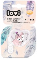LOVI CHAIN ​​​​RIBBON klip na cumlík INDIAN SUMMER GIRL PINK FOX 0M