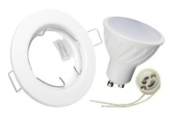 SET PEVNÝCH BIELÝCH HALOGÉNOVÝCH SVIETIDIEL + LED GU10 5W