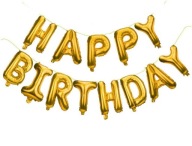 Elegantné narodeninové balóniky s nápisom HAPPY BIRTHDAY