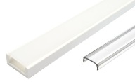 BIELY POVRCH PVC PROFIL pre LED 1m + LAMPA